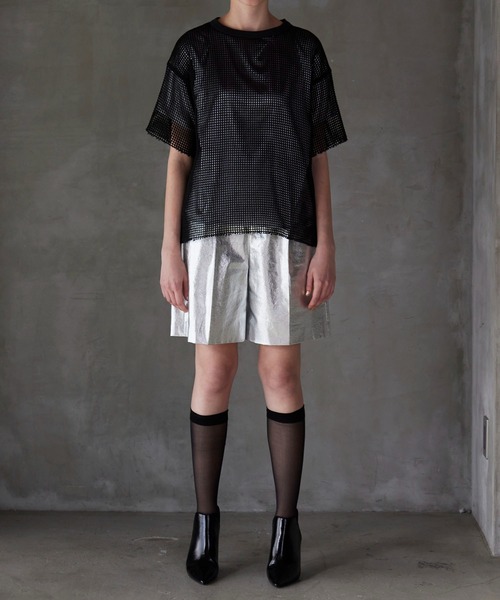 VERSEAU(ヴェルソー)の「インナーセット メッシュTシャツ(Tシャツ/カットソー・レディース・ブラック/オフホワイト・FREE)」の11枚目の写真
