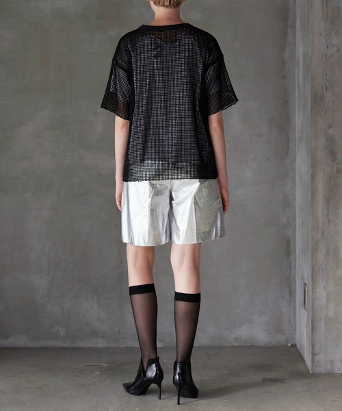 VERSEAU(ヴェルソー)の「インナーセット メッシュTシャツ(Tシャツ/カットソー・レディース・ブラック/オフホワイト・FREE)」の13枚目の写真