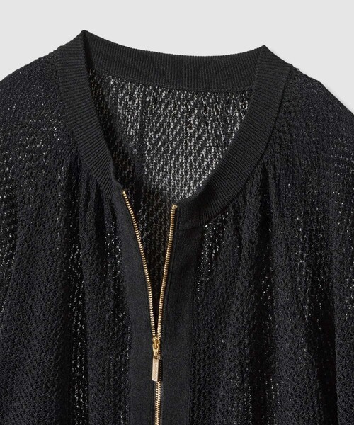 【LOULOU WILLOUGHBY】柄編みニットブルゾン 本体価格36,300 LOULOU WILLOUGHBY】柄編みニットブルゾン（カーディガン/ボレロ