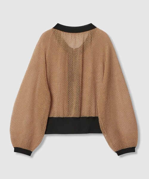 【LOULOU WILLOUGHBY】柄編みニットブルゾン 本体価格36,300 LOULOU WILLOUGHBY】柄編みニットブルゾン（カーディガン/ボレロ