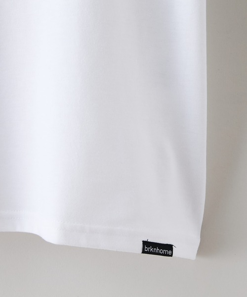 brknhome(ブロークンホーム)の「【BRKNHOME/ブロークンホーム】×【ZERO STAIN/ゼロステイン】コラボ 前後切り替え クルーネック Tシャツ(Tシャツ/カットソー・メンズ・ホワイト/ブラック・MEDIUM/LARGE)」の6枚目の写真
