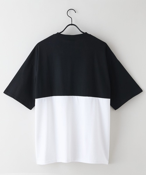 brknhome(ブロークンホーム)の「【BRKNHOME/ブロークンホーム】×【ZERO STAIN/ゼロステイン】コラボ 前後切り替え クルーネック Tシャツ(Tシャツ/カットソー・メンズ・ホワイト/ブラック・MEDIUM/LARGE)」の5枚目の写真