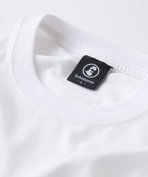 brknhome(ブロークンホーム)の「【BRKNHOME/ブロークンホーム】×【ZERO STAIN/ゼロステイン】コラボ 前後切り替え クルーネック Tシャツ(Tシャツ/カットソー・メンズ・ホワイト/ブラック・MEDIUM/LARGE)」の3枚目の写真