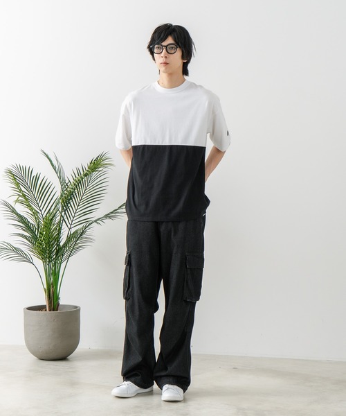 brknhome(ブロークンホーム)の「【BRKNHOME/ブロークンホーム】×【ZERO STAIN/ゼロステイン】コラボ 前後切り替え クルーネック Tシャツ(Tシャツ/カットソー・メンズ・ホワイト/ブラック・MEDIUM/LARGE)」の13枚目の写真