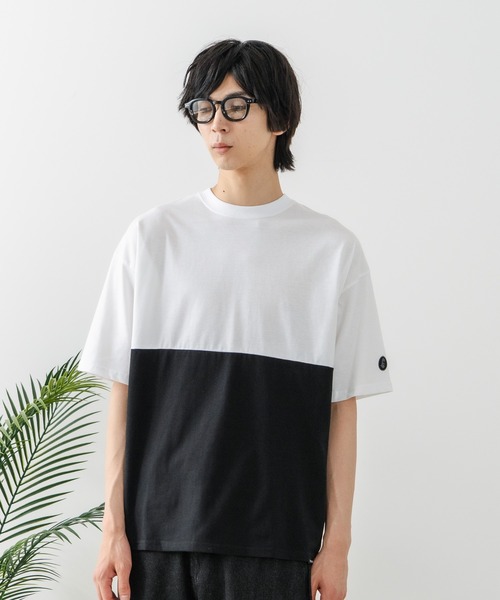 brknhome(ブロークンホーム)の「【BRKNHOME/ブロークンホーム】×【ZERO STAIN/ゼロステイン】コラボ 前後切り替え クルーネック Tシャツ(Tシャツ/カットソー・メンズ・ホワイト/ブラック・MEDIUM/LARGE)」の12枚目の写真