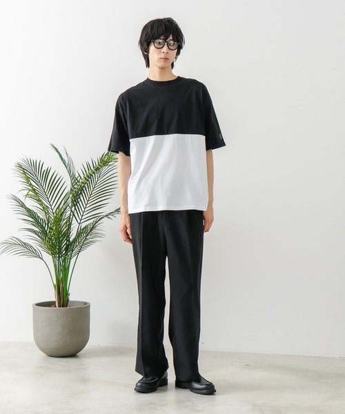brknhome(ブロークンホーム)の「【BRKNHOME/ブロークンホーム】×【ZERO STAIN/ゼロステイン】コラボ 前後切り替え クルーネック Tシャツ(Tシャツ/カットソー・メンズ・ホワイト/ブラック・MEDIUM/LARGE)」の17枚目の写真
