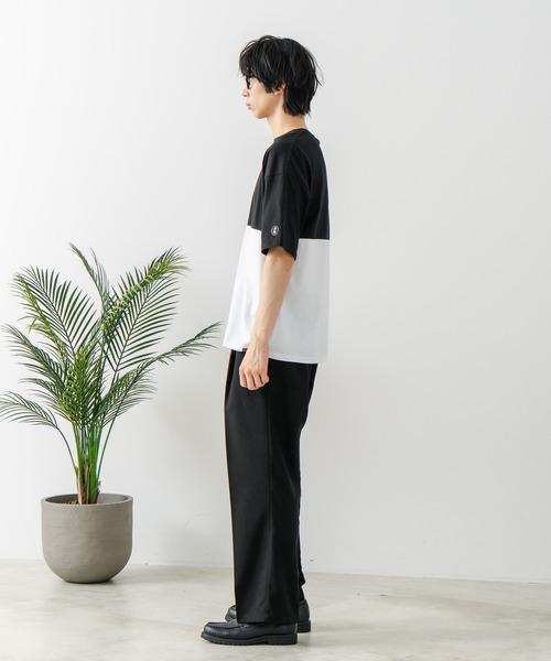 brknhome(ブロークンホーム)の「【BRKNHOME/ブロークンホーム】×【ZERO STAIN/ゼロステイン】コラボ 前後切り替え クルーネック Tシャツ(Tシャツ/カットソー・メンズ・ホワイト/ブラック・MEDIUM/LARGE)」の18枚目の写真