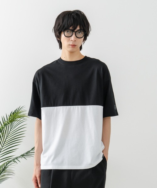 brknhome(ブロークンホーム)の「【BRKNHOME/ブロークンホーム】×【ZERO STAIN/ゼロステイン】コラボ 前後切り替え クルーネック Tシャツ(Tシャツ/カットソー・メンズ・ホワイト/ブラック・MEDIUM/LARGE)」の21枚目の写真