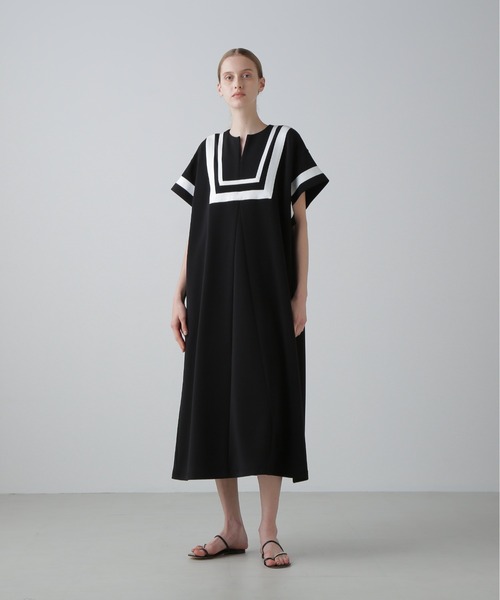 ADORE（アドーア）の「マットストレッチダンボールワンピース（ワンピース・レディース・ベージュ/ブラック・38）」の11枚目の写真