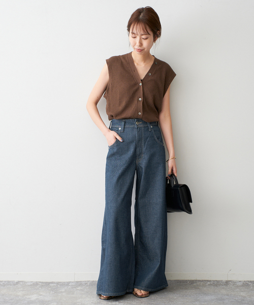 Spick and Span /サムシング 別注LISA SUPER WIDE SOMETHING / サムシング 別注LISA SUPER WIDE（デニムパンツ