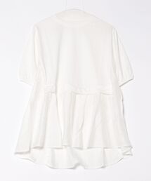 ギャザー使い異素材切替ふんわりチュニック