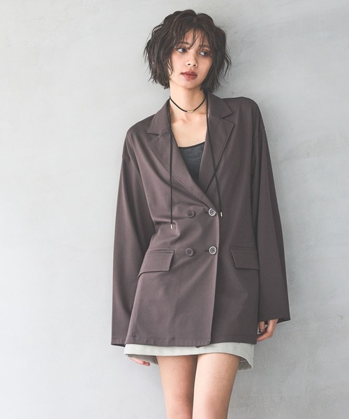 セール】ポンチダブルテーラードジャケット（テーラードジャケット
