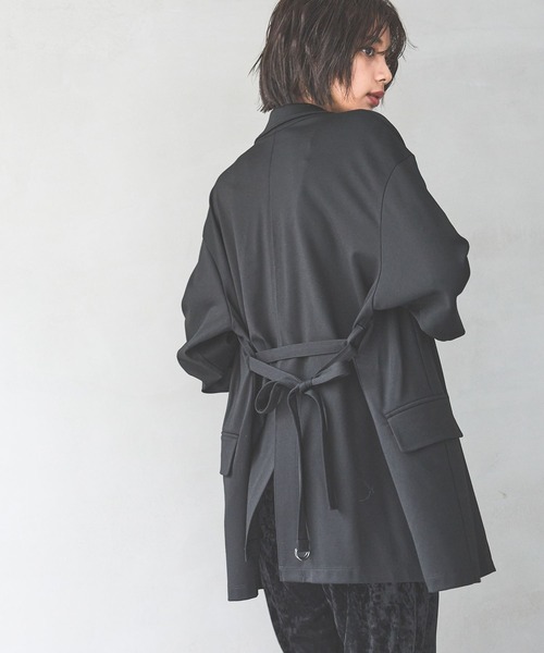 PAGEBOY（ページボーイ）の「ポンチダブルテーラードジャケット（テーラードジャケット・レディース・ブラウン系その他/ブラック・FREE）」の4枚目の写真