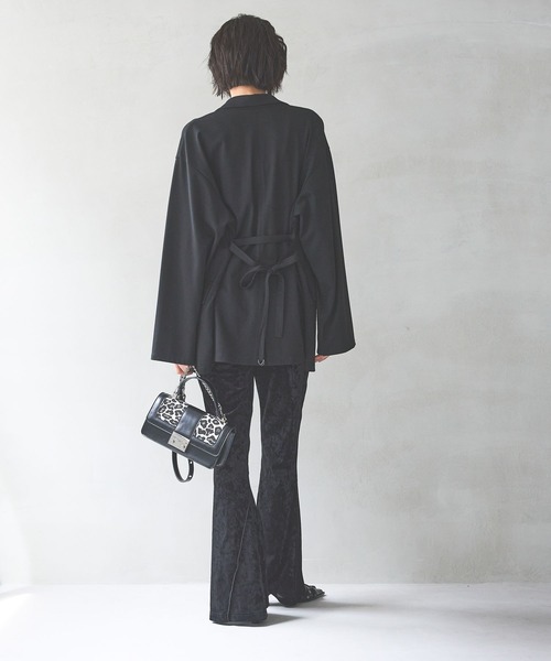 PAGEBOY（ページボーイ）の「ポンチダブルテーラードジャケット（テーラードジャケット・レディース・ブラウン系その他/ブラック・FREE）」の8枚目の写真