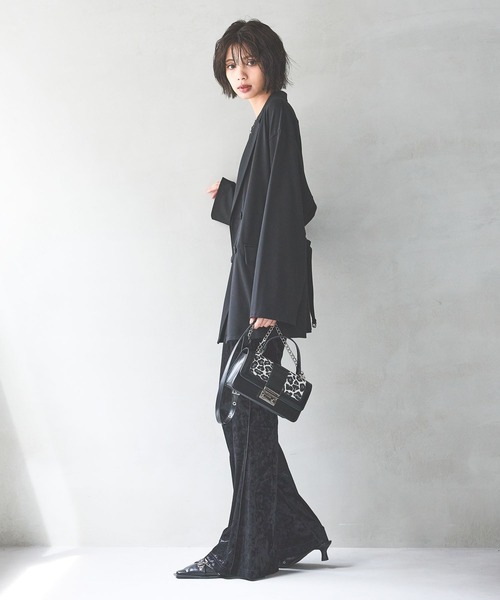 PAGEBOY（ページボーイ）の「ポンチダブルテーラードジャケット（テーラードジャケット・レディース・ブラウン系その他/ブラック・FREE）」の9枚目の写真