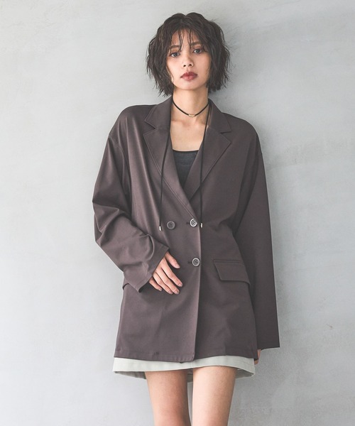 セール】ポンチダブルテーラードジャケット（テーラードジャケット