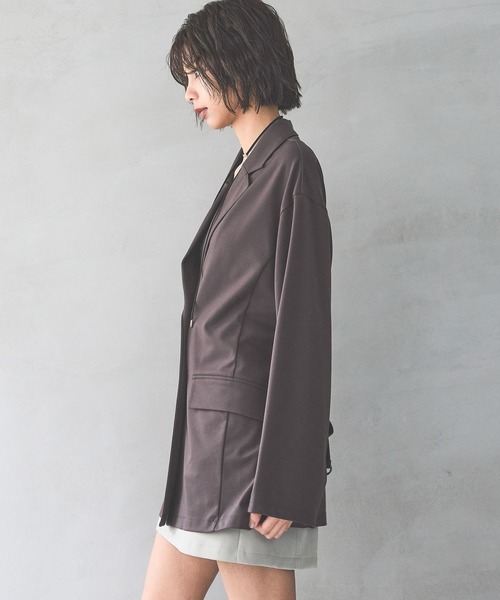 PAGEBOY（ページボーイ）の「ポンチダブルテーラードジャケット（テーラードジャケット・レディース・ブラウン系その他/ブラック・FREE）」の11枚目の写真