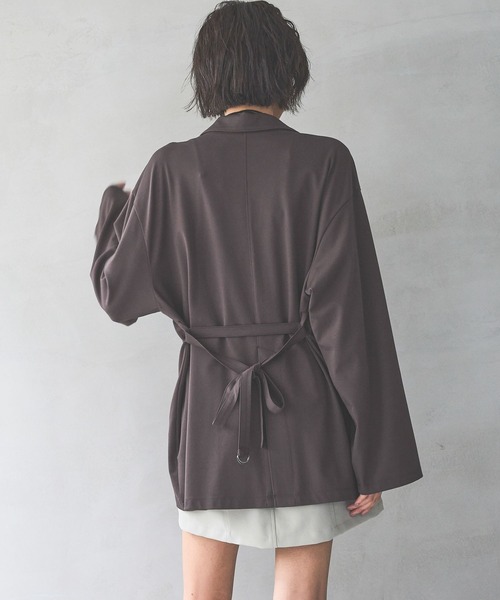 PAGEBOY（ページボーイ）の「ポンチダブルテーラードジャケット（テーラードジャケット・レディース・ブラウン系その他/ブラック・FREE）」の12枚目の写真