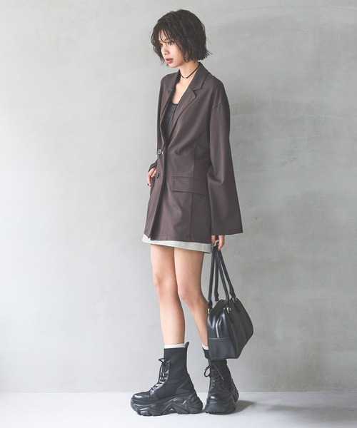 PAGEBOY（ページボーイ）の「ポンチダブルテーラードジャケット（テーラードジャケット・レディース・ブラウン系その他/ブラック・FREE）」の15枚目の写真