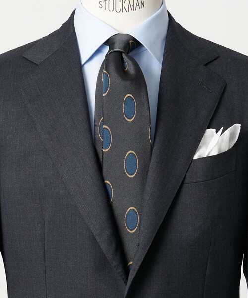 FRANCO BASSI（フランコバッシ）の「＜FRANCO BASSI＞カラー オーバル ネクタイ（ネクタイ・メンズ・グレー系/ベージュ・FREE）」の9枚目の写真