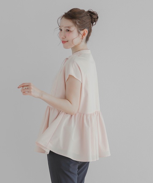 セール】フロントフリルペプラムブラウス（シャツ/ブラウス）｜Fit