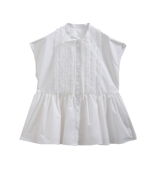 セール】フロントフリルペプラムブラウス（シャツ/ブラウス）｜Fit