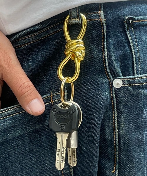 セール】ツイストノットアクセサリー キーリング カラビナ