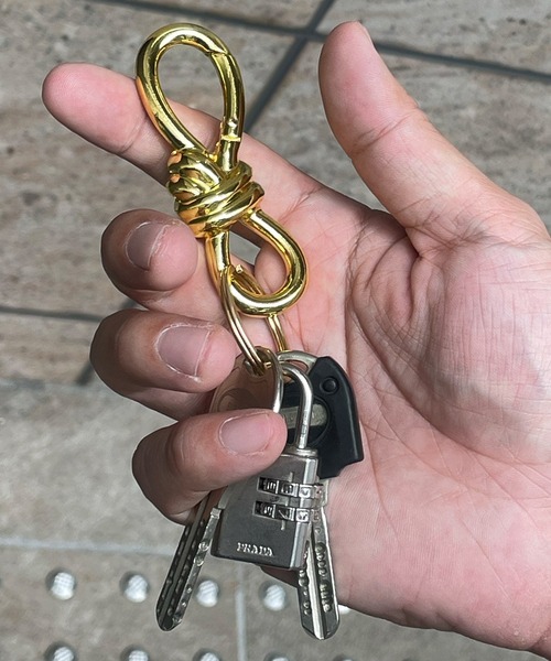 ツイストノットアクセサリー キーリング カラビナ キーホルダー