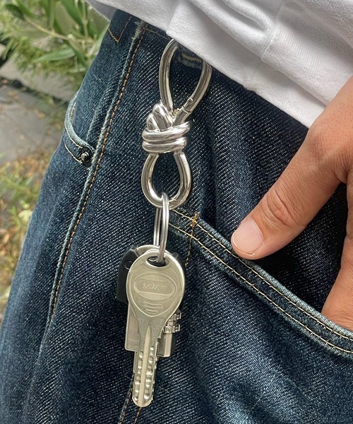 セール】ツイストノットアクセサリー キーリング カラビナ