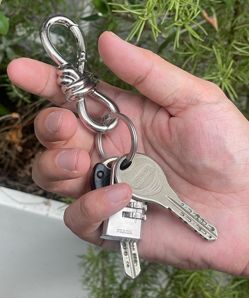 セール】ツイストノットアクセサリー キーリング カラビナ