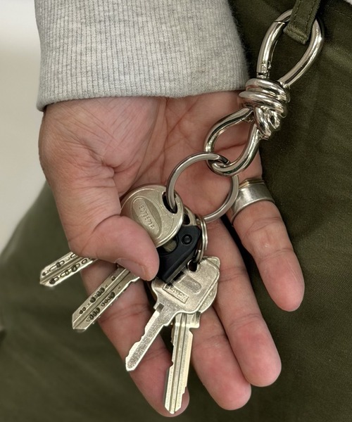 ツイストノットアクセサリー キーリング カラビナ キーホルダー