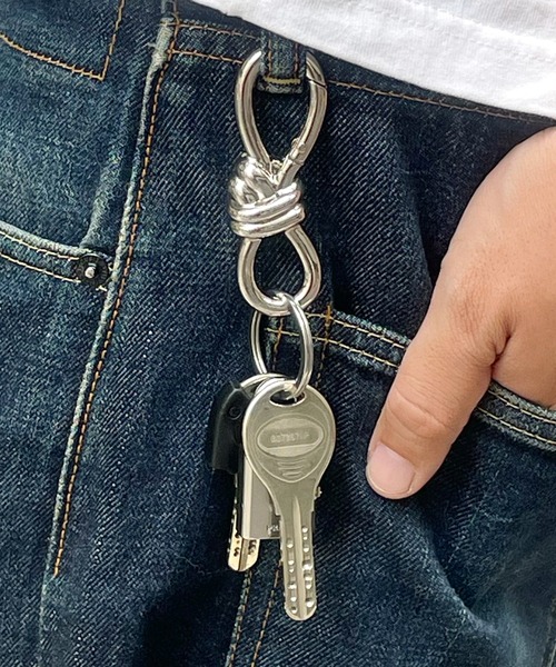 セール】ツイストノットアクセサリー キーリング カラビナ