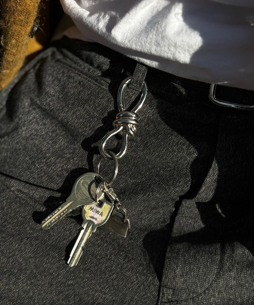 ツイストノットアクセサリー キーリング カラビナ キーホルダー