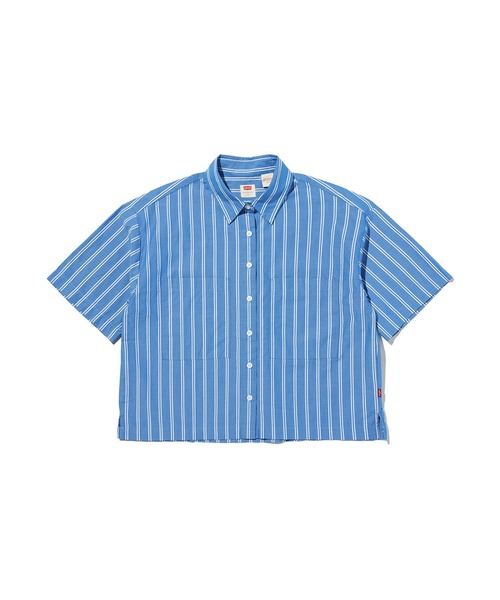 Levi's(リーバイス)の「Levi's/リーバイス HARLIE SS クロップドシャツ(シャツ/ブラウス・レディース・ブルー・XS/S/M)」の2枚目の写真