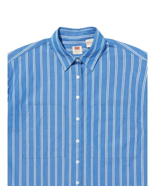 Levi's(リーバイス)の「Levi's/リーバイス HARLIE SS クロップドシャツ(シャツ/ブラウス・レディース・ブルー・XS/S/M)」の4枚目の写真