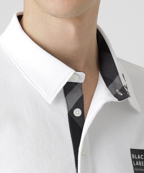 BLACK LABEL CRESTBRIDGE(ブラックレーベル・クレストブリッジ)の「【一部店舗限定】ロゴプリントテクニカルポロシャツ(ポロシャツ・メンズ・チャコールグレー/ブラック/オフホワイト・L/XL/M)」の7枚目の写真