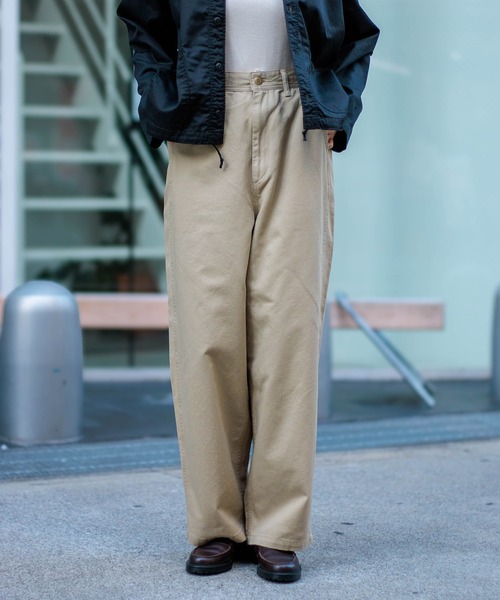 D.M.G.（ドミンゴ）の「[D.M.G. / ディーエムジー] ツイル ボリュームイージーパンツ（その他パンツ・レディース・ブラック/ベージュ/オリーブ・M/S）」の4枚目の写真