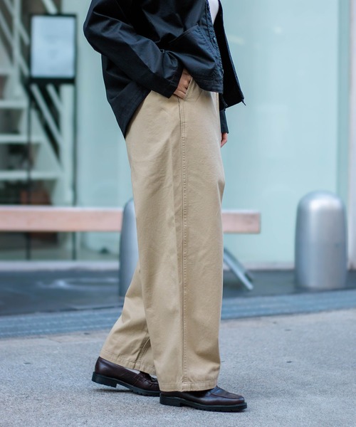 D.M.G.（ドミンゴ）の「[D.M.G. / ディーエムジー] ツイル ボリュームイージーパンツ（その他パンツ・レディース・ブラック/ベージュ/オリーブ・M/S）」の6枚目の写真