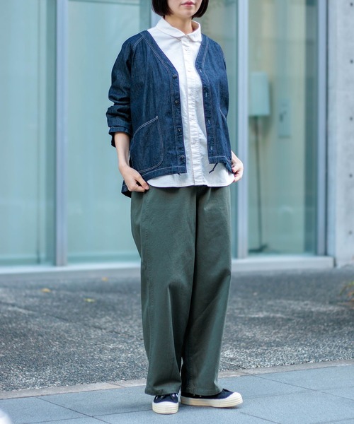 D.M.G.（ドミンゴ）の「[D.M.G. / ディーエムジー] ツイル ボリュームイージーパンツ（その他パンツ・レディース・ブラック/ベージュ/オリーブ・M/S）」の13枚目の写真