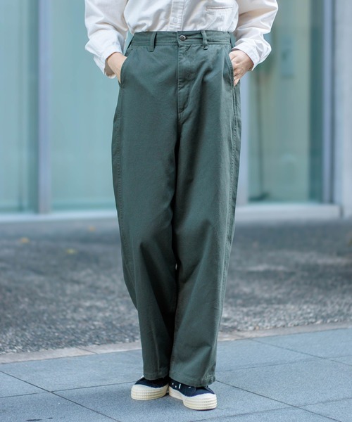 D.M.G.（ドミンゴ）の「[D.M.G. / ディーエムジー] ツイル ボリュームイージーパンツ（その他パンツ・レディース・ブラック/ベージュ/オリーブ・M/S）」の12枚目の写真