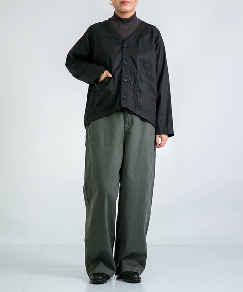 D.M.G.（ドミンゴ）の「[D.M.G. / ディーエムジー] ツイル ボリュームイージーパンツ（その他パンツ・レディース・ブラック/ベージュ/オリーブ・M/S）」の17枚目の写真