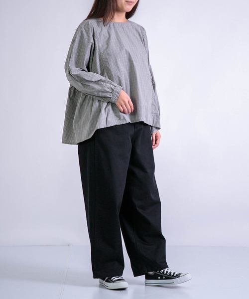 D.M.G.（ドミンゴ）の「[D.M.G. / ディーエムジー] ツイル ボリュームイージーパンツ（その他パンツ・レディース・ブラック/ベージュ/オリーブ・M/S）」の22枚目の写真