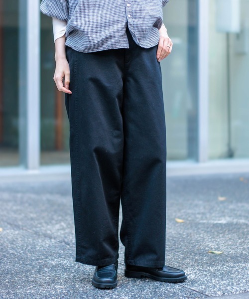 D.M.G. / ディーエムジー] ツイル ボリュームイージーパンツ | Domingo