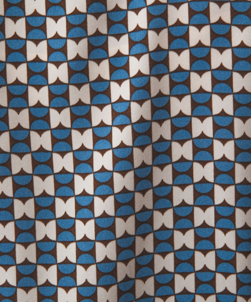 NARACAMICIE（ナラカミーチェ）の「【NARACAMICIE】幾何柄七分袖シャツ（シャツ/ブラウス・レディース・ブラック/ブラウン・L/M）」の5枚目の写真