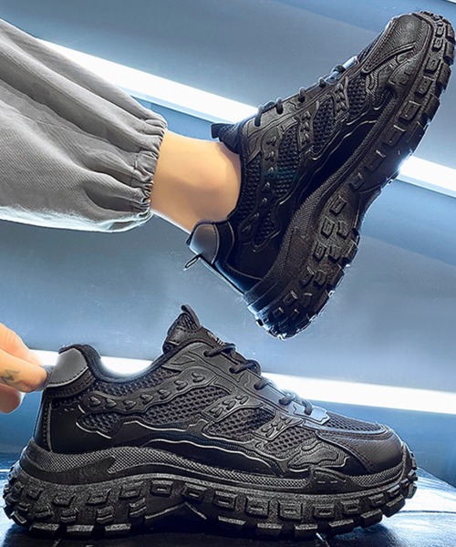 WESTBOY(ウエストボーイ)の「厚底 メッシュ オールブラックスニーカー WO25S13SH13【WB ORIGINALS】(スニーカー・メンズ・ブラック・42/43/44/41)」の5枚目の写真