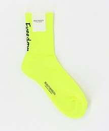 BEAUTY&YOUTH UNITED ARROWS（ビューティーアンドユースユナイテッドアローズ）の「フリーダム スタンダード ロゴ ソックス イエロー（ソックス/靴下・メンズ）」