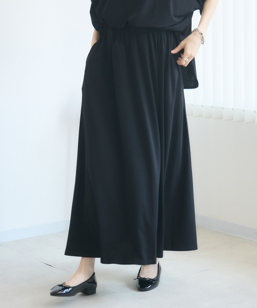 meeny miny(ミーニーマイニー)の「【meeny miny】とろみ~スカート(スカート・レディース・パープル/ブラック/グレー・S-M/M-L)」の6枚目の写真