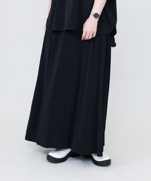 meeny miny(ミーニーマイニー)の「【meeny miny】とろみ~スカート(スカート・レディース・パープル/ブラック/グレー・S-M/M-L)」の7枚目の写真