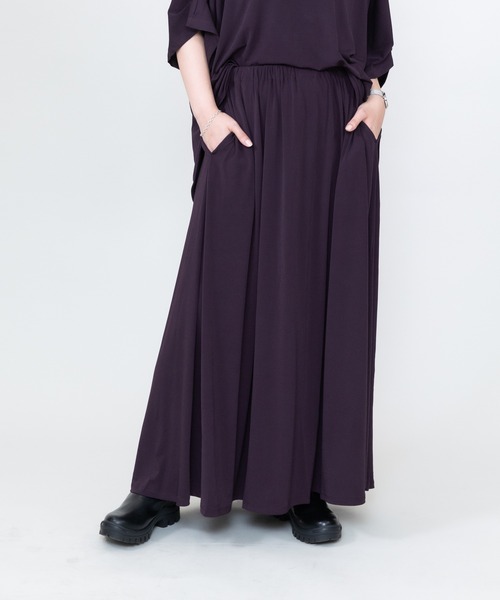 meeny miny(ミーニーマイニー)の「【meeny miny】とろみ~スカート(スカート・レディース・パープル/ブラック/グレー・S-M/M-L)」の14枚目の写真