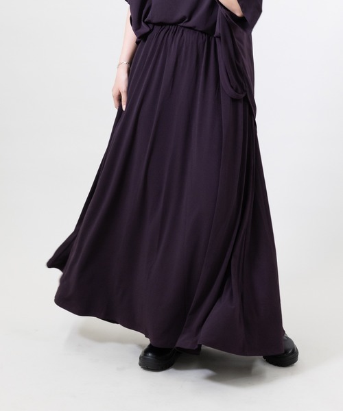 meeny miny(ミーニーマイニー)の「【meeny miny】とろみ~スカート(スカート・レディース・パープル/ブラック/グレー・S-M/M-L)」の16枚目の写真